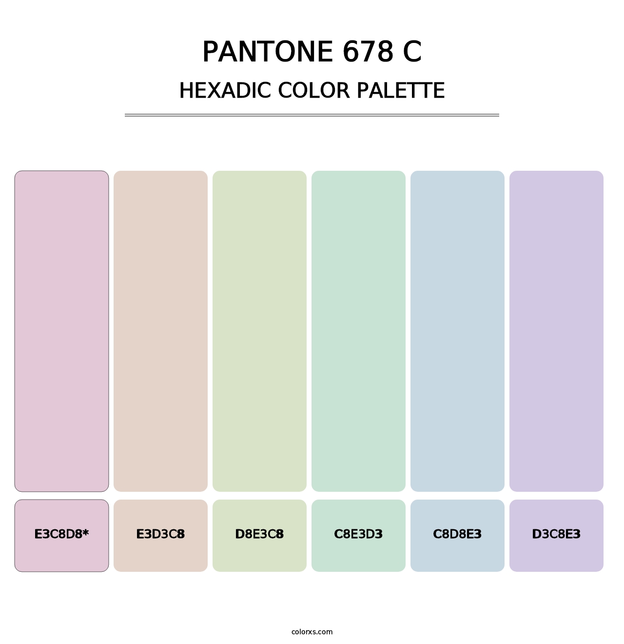 PANTONE 678 C - Hexadic Color Palette