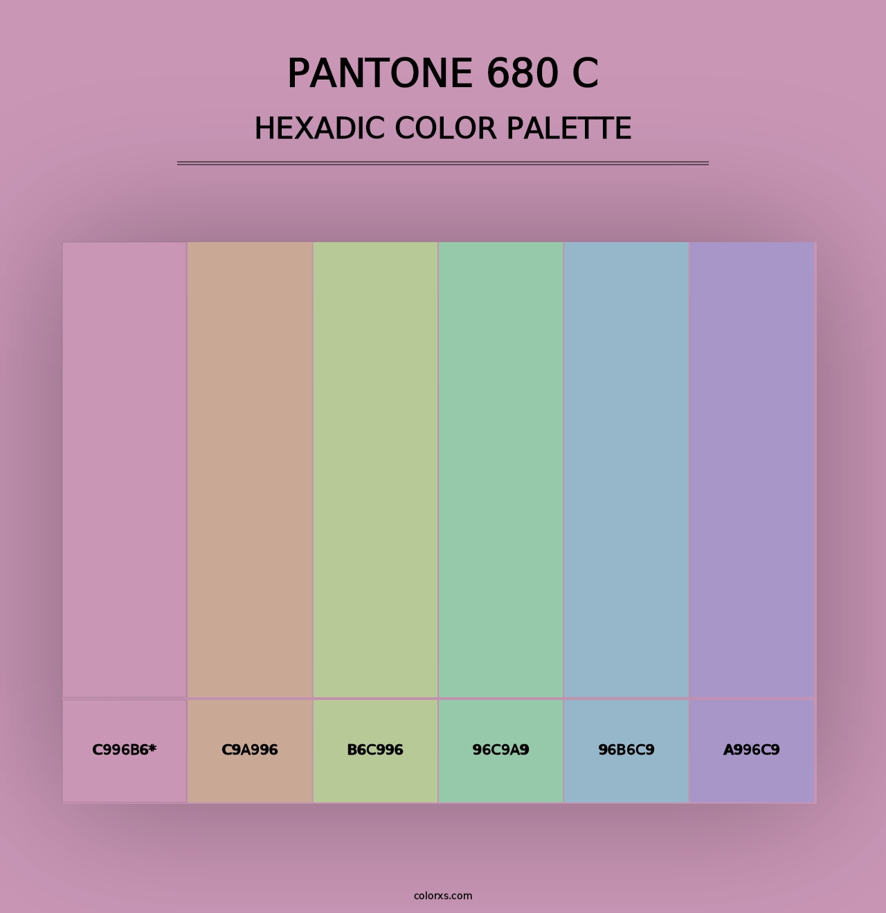 PANTONE 680 C - Hexadic Color Palette