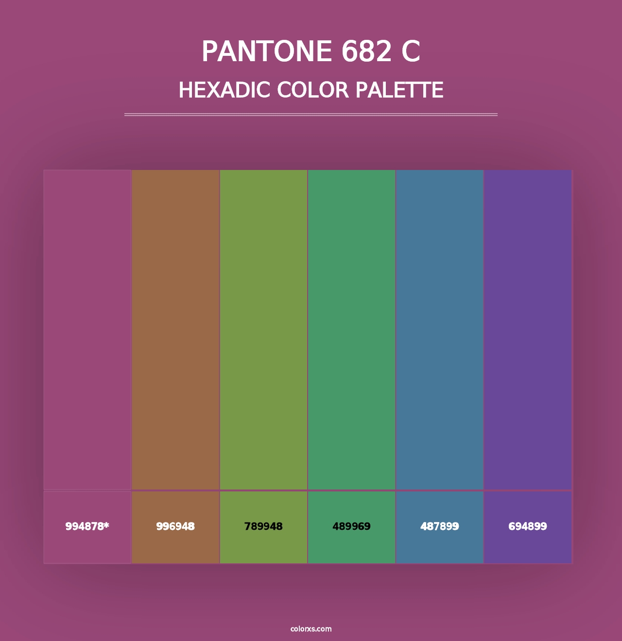 PANTONE 682 C - Hexadic Color Palette