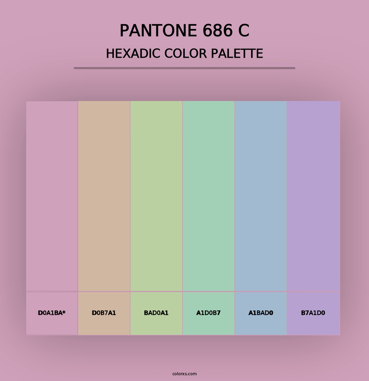 PANTONE 686 C - Hexadic Color Palette