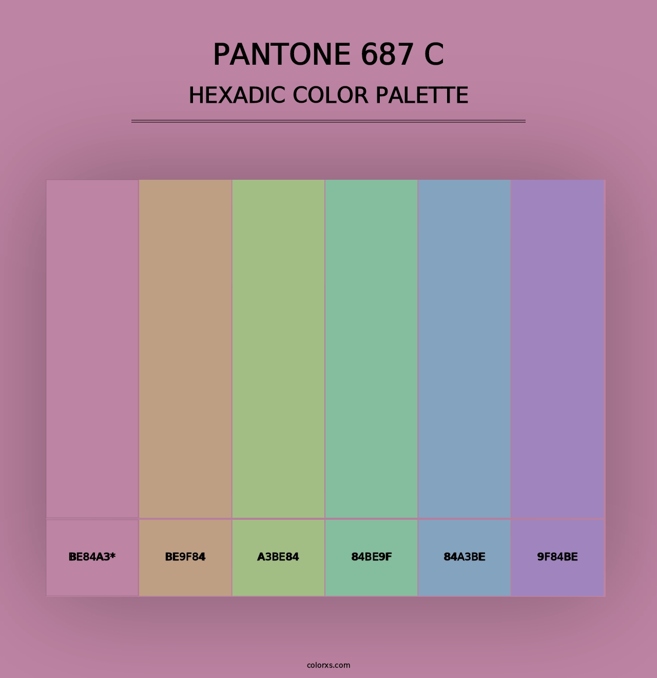 PANTONE 687 C - Hexadic Color Palette