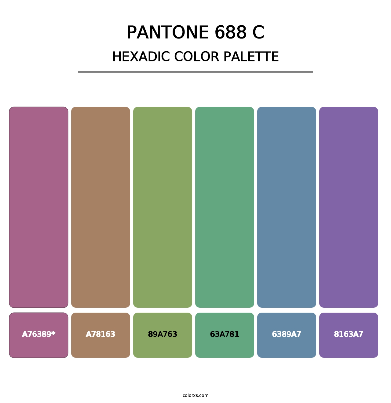 PANTONE 688 C - Hexadic Color Palette