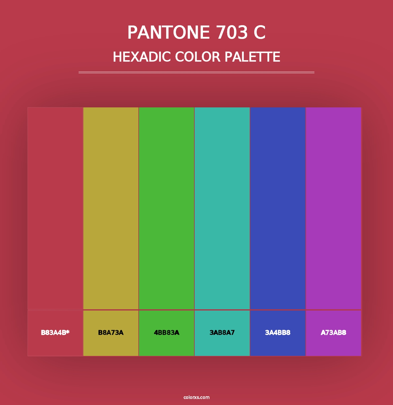 PANTONE 703 C - Hexadic Color Palette