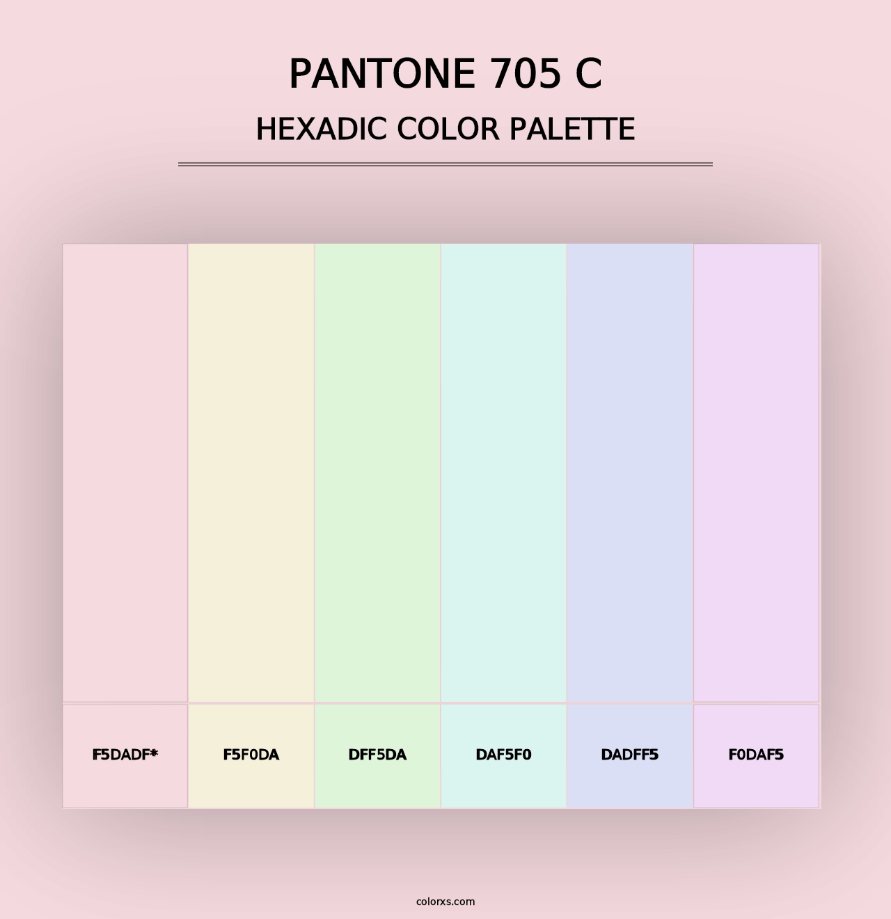 PANTONE 705 C - Hexadic Color Palette