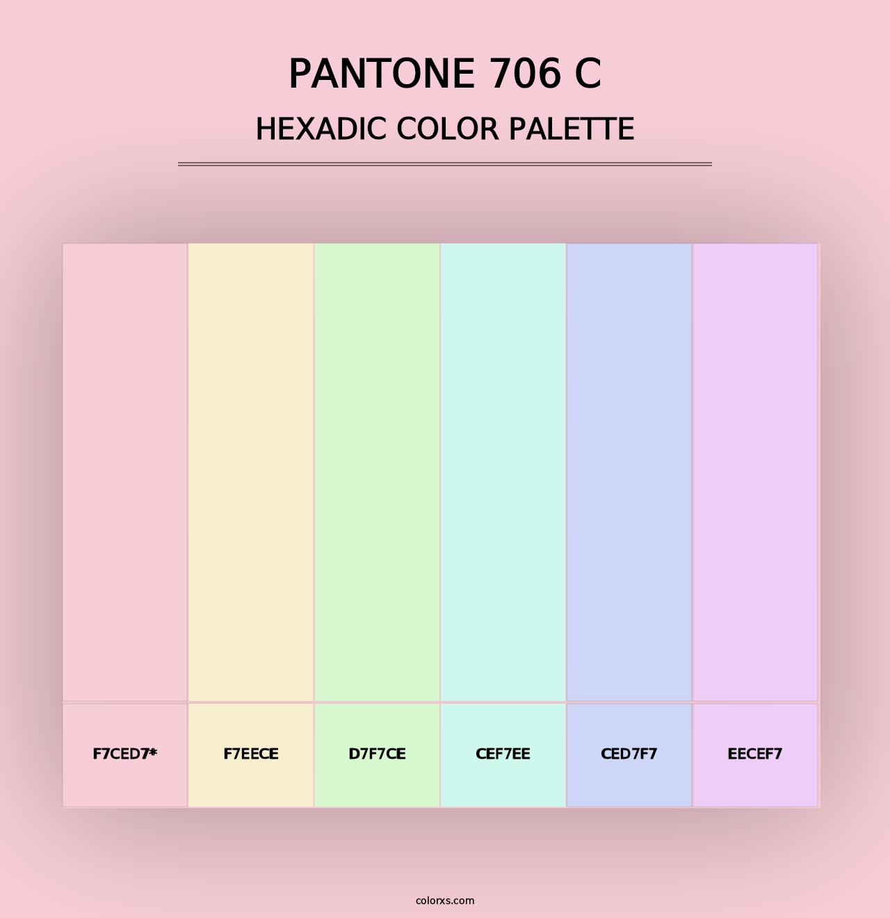 PANTONE 706 C - Hexadic Color Palette