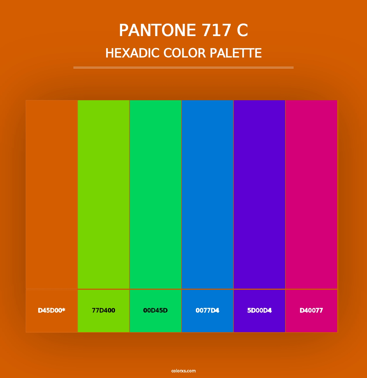 PANTONE 717 C - Hexadic Color Palette