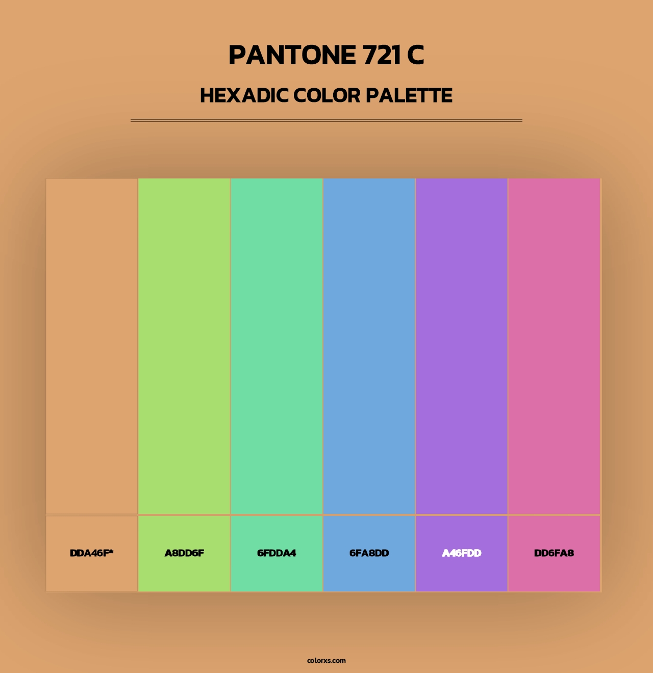 PANTONE 721 C - Hexadic Color Palette