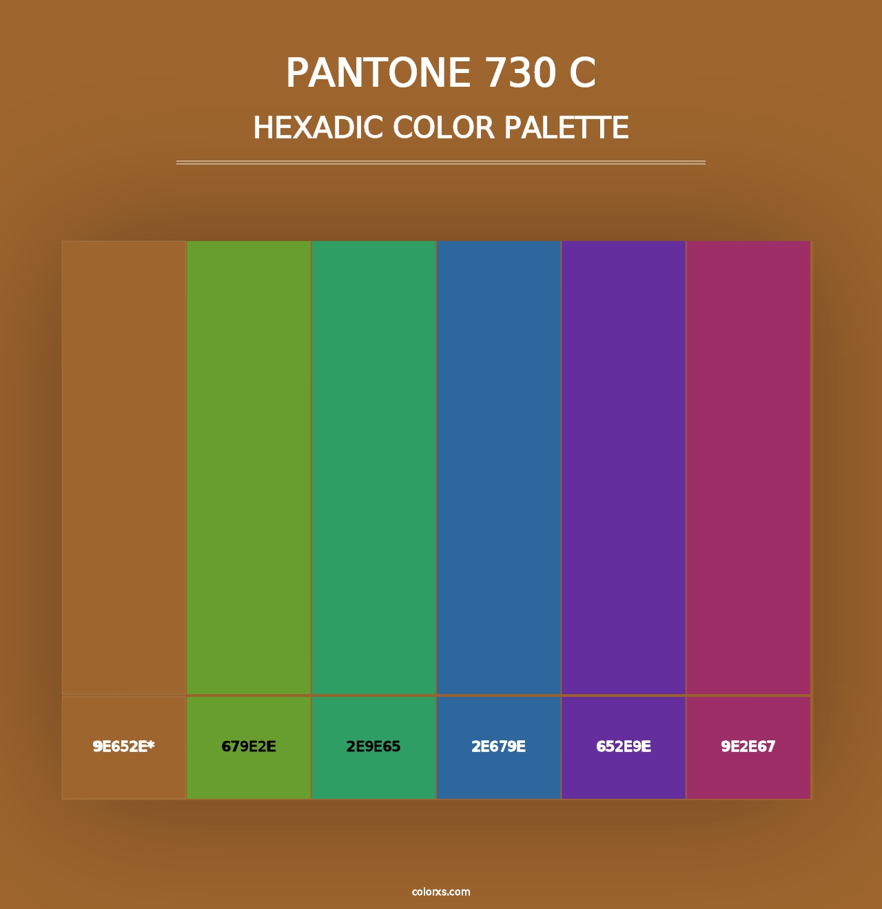 PANTONE 730 C - Hexadic Color Palette