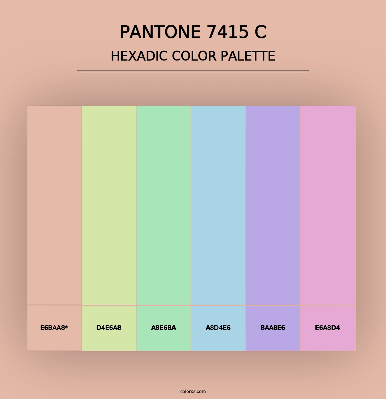 PANTONE 7415 C - Hexadic Color Palette