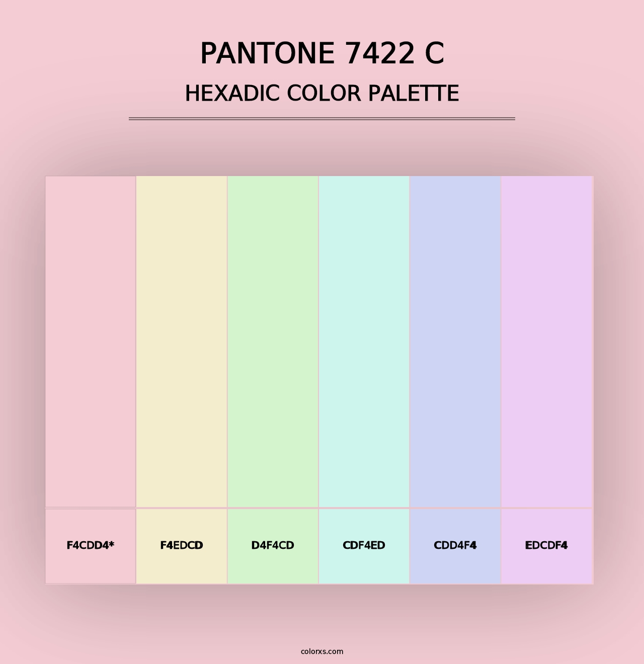 PANTONE 7422 C - Hexadic Color Palette