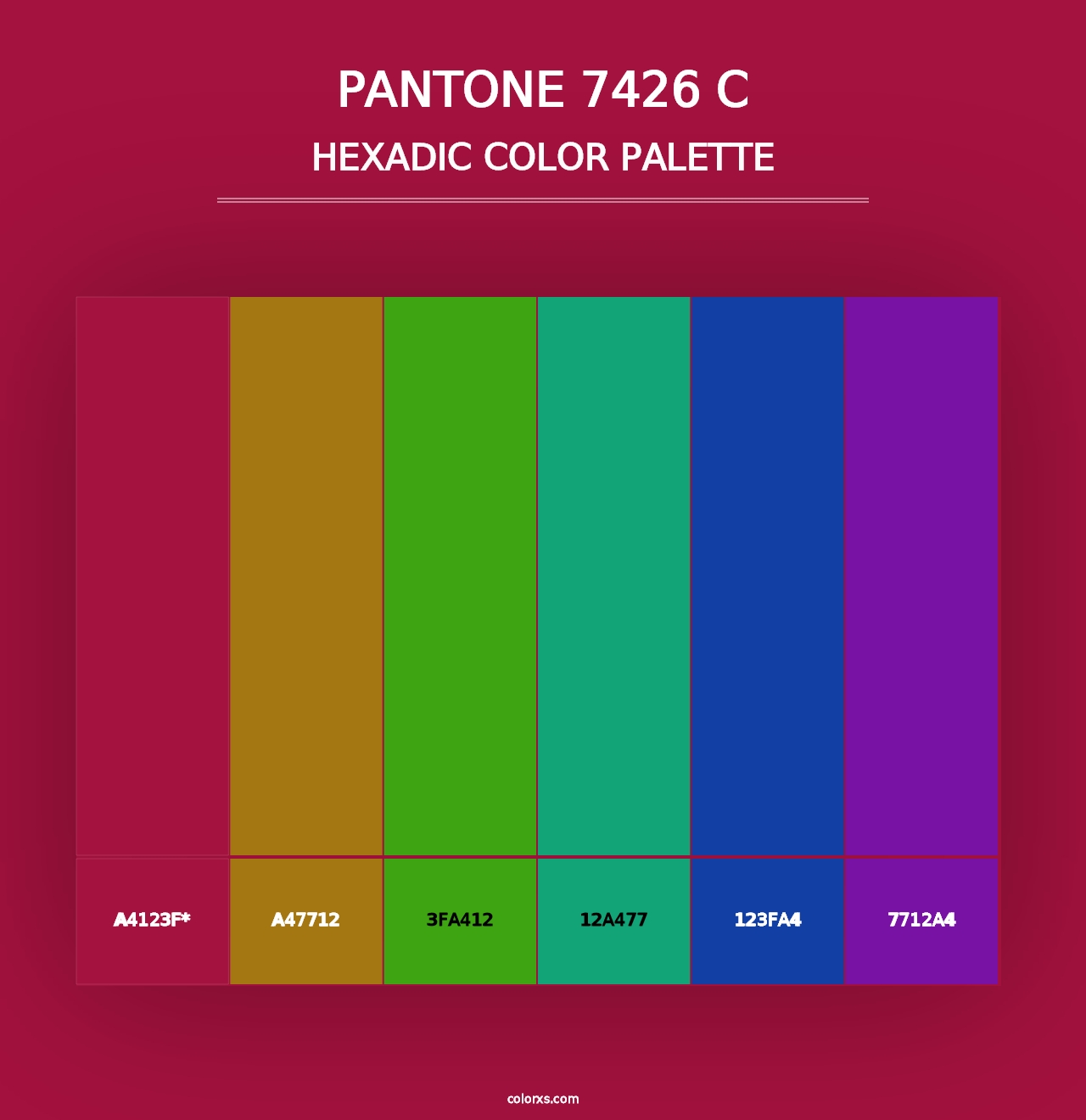 PANTONE 7426 C - Hexadic Color Palette