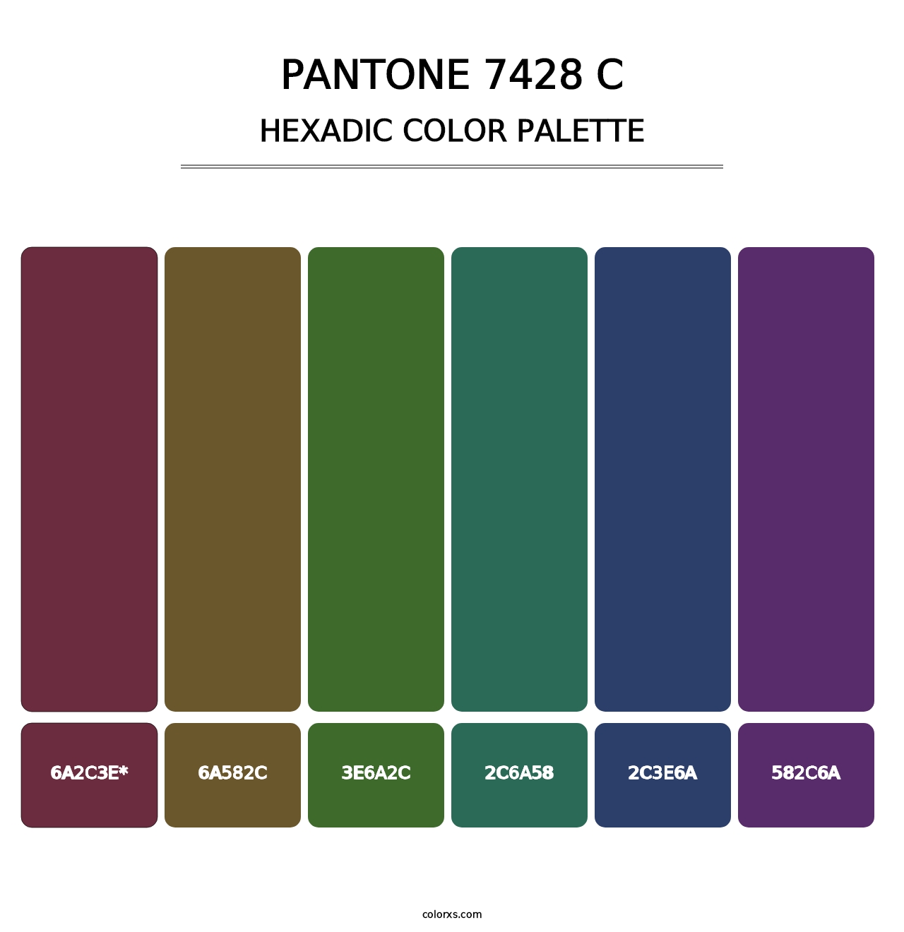 PANTONE 7428 C - Hexadic Color Palette