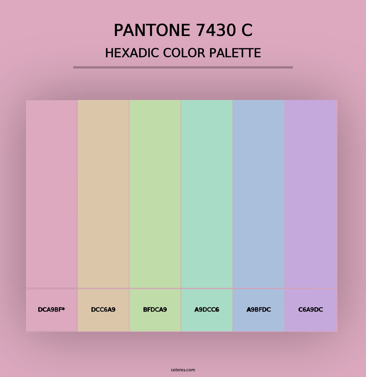 PANTONE 7430 C - Hexadic Color Palette