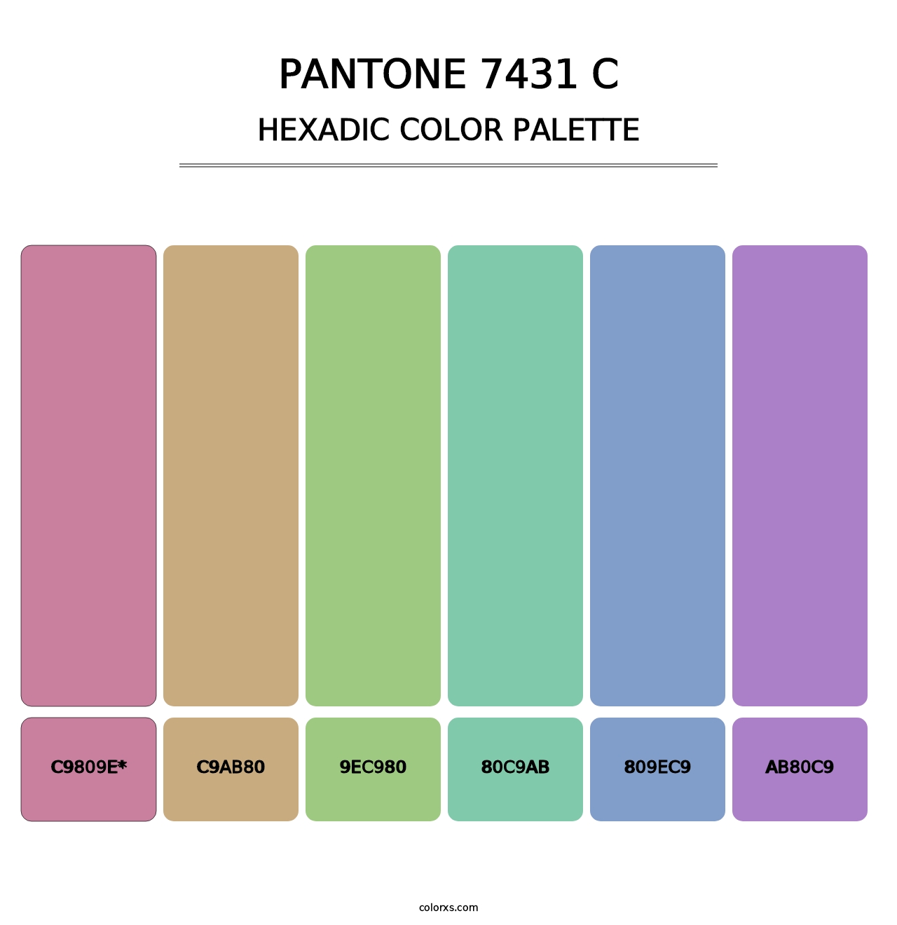 PANTONE 7431 C - Hexadic Color Palette