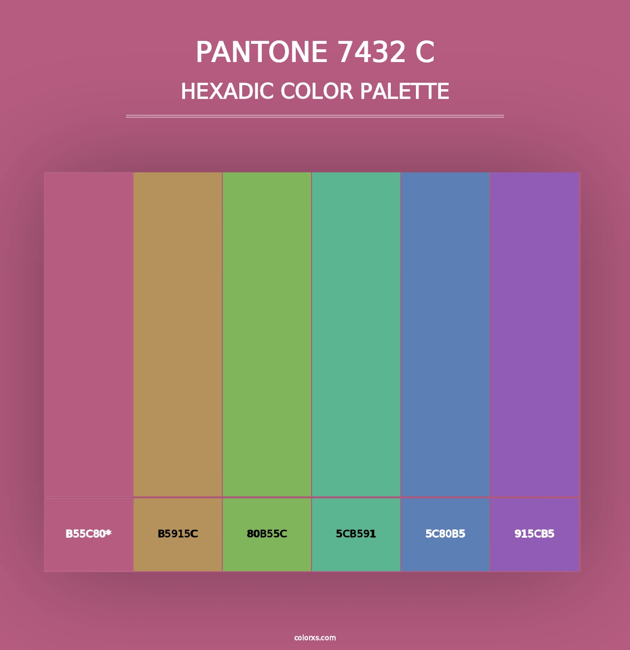 PANTONE 7432 C - Hexadic Color Palette