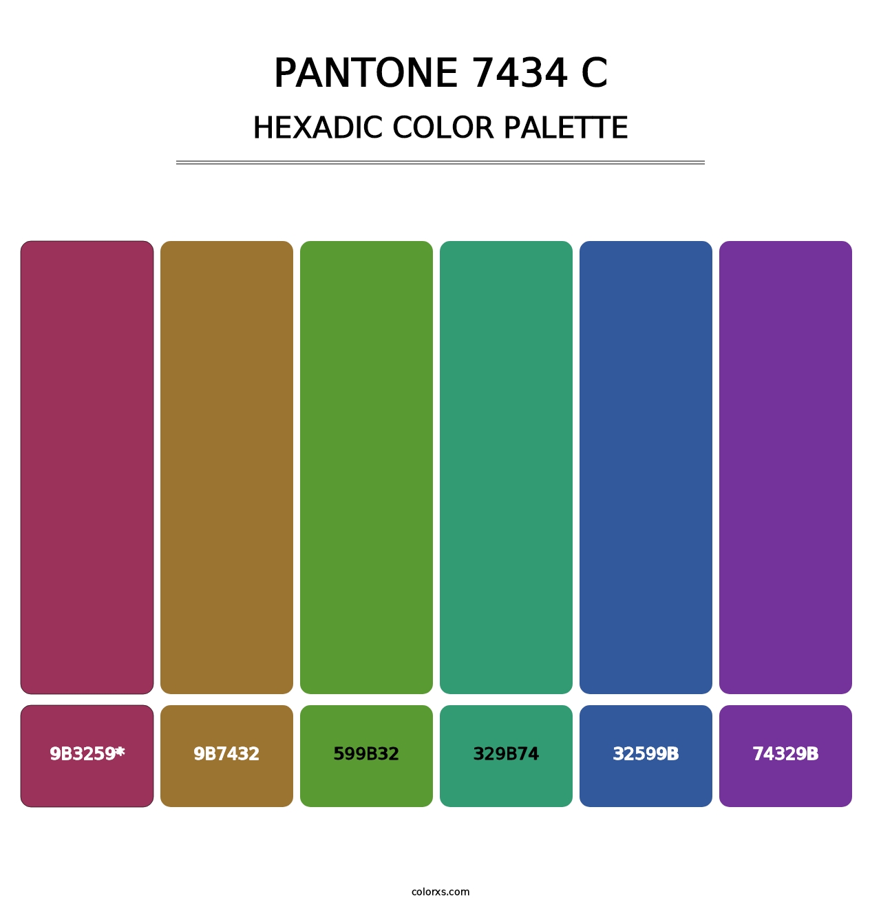 PANTONE 7434 C - Hexadic Color Palette