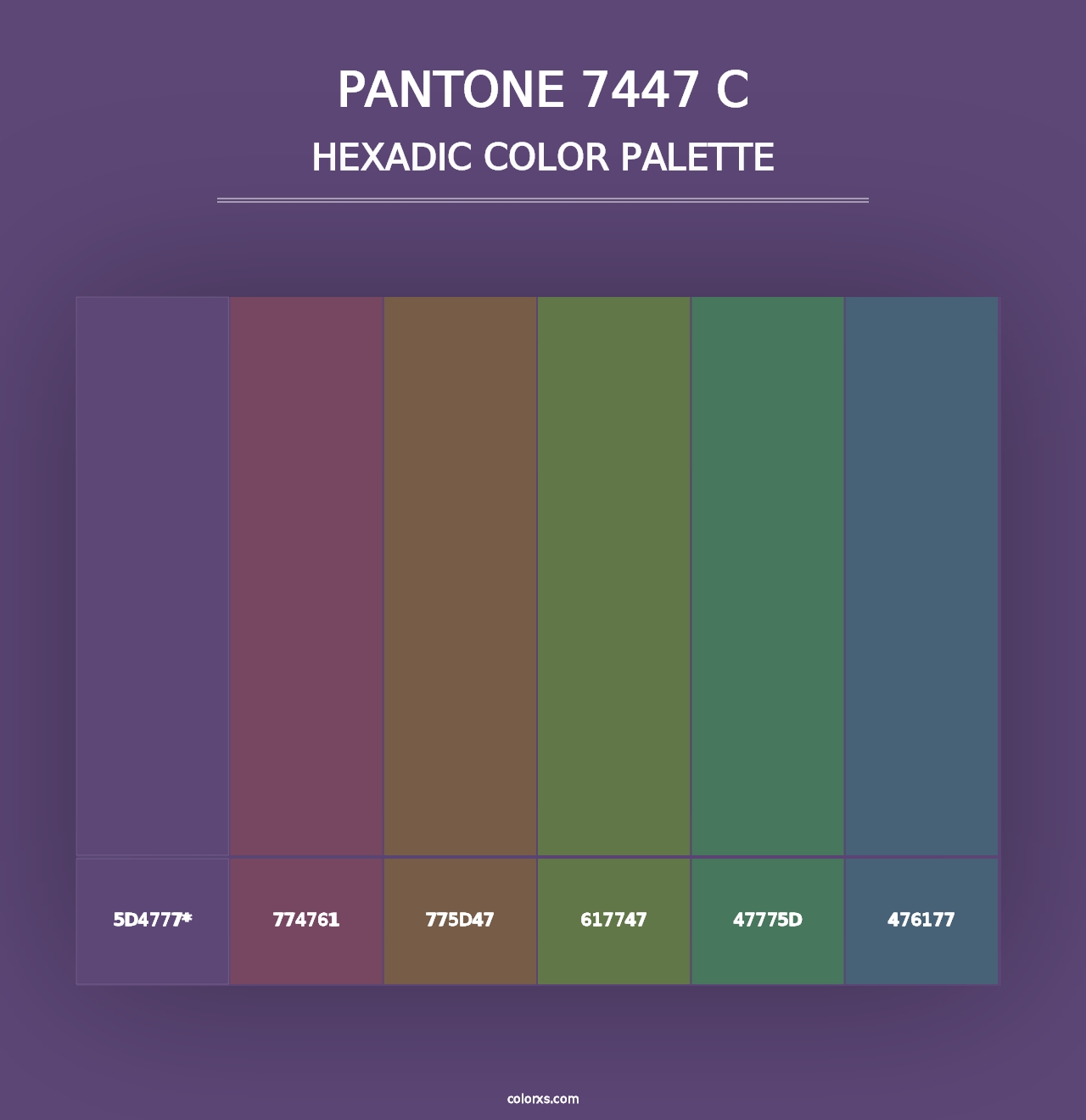 PANTONE 7447 C - Hexadic Color Palette