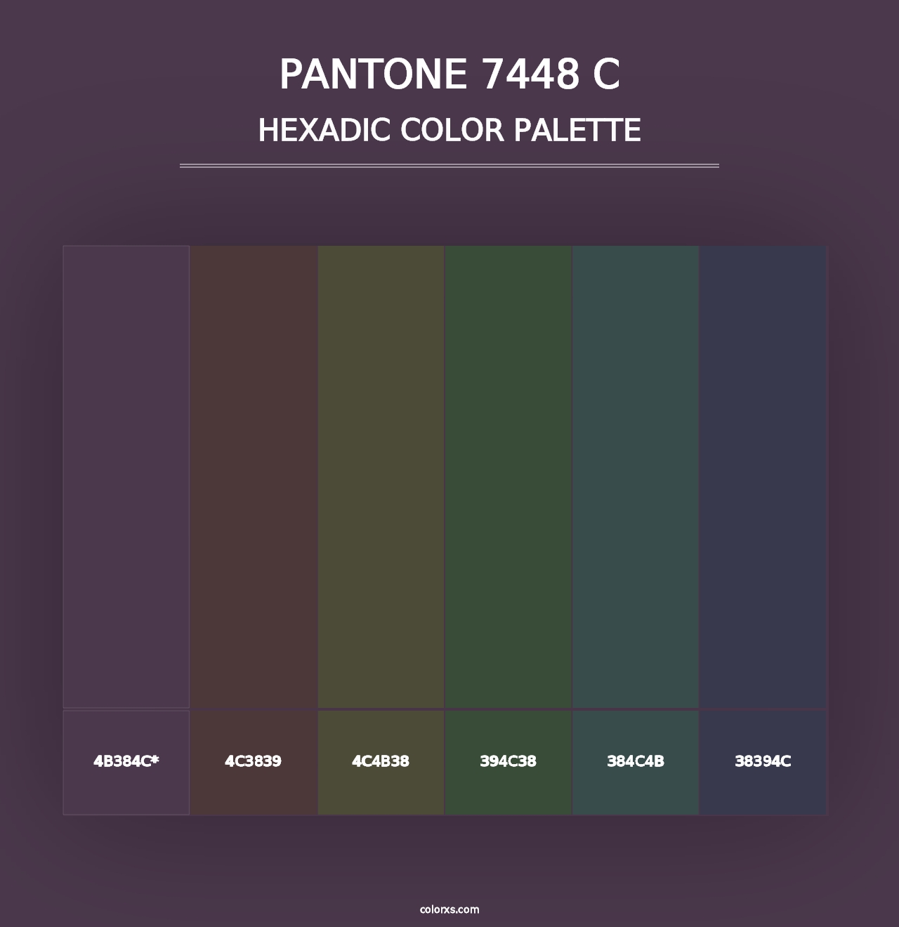 PANTONE 7448 C - Hexadic Color Palette