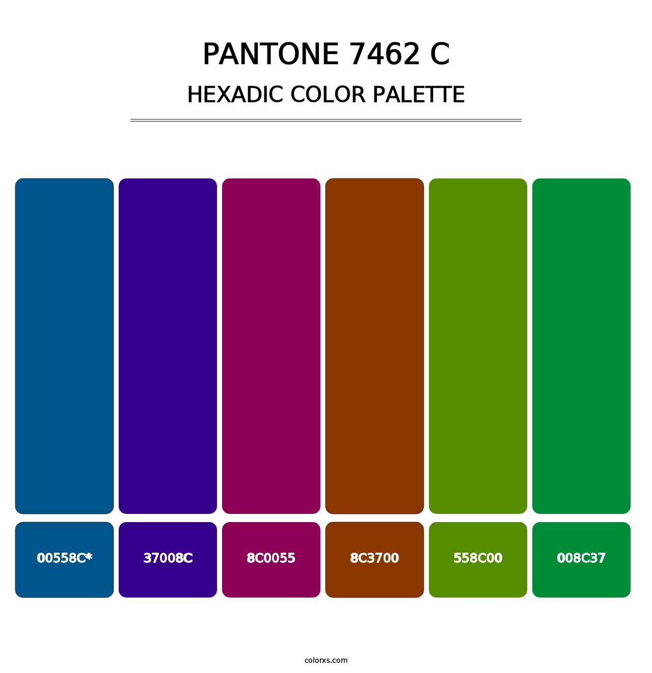 PANTONE 7462 C - Hexadic Color Palette