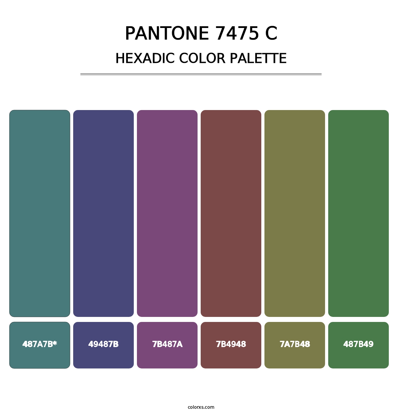 PANTONE 7475 C - Hexadic Color Palette