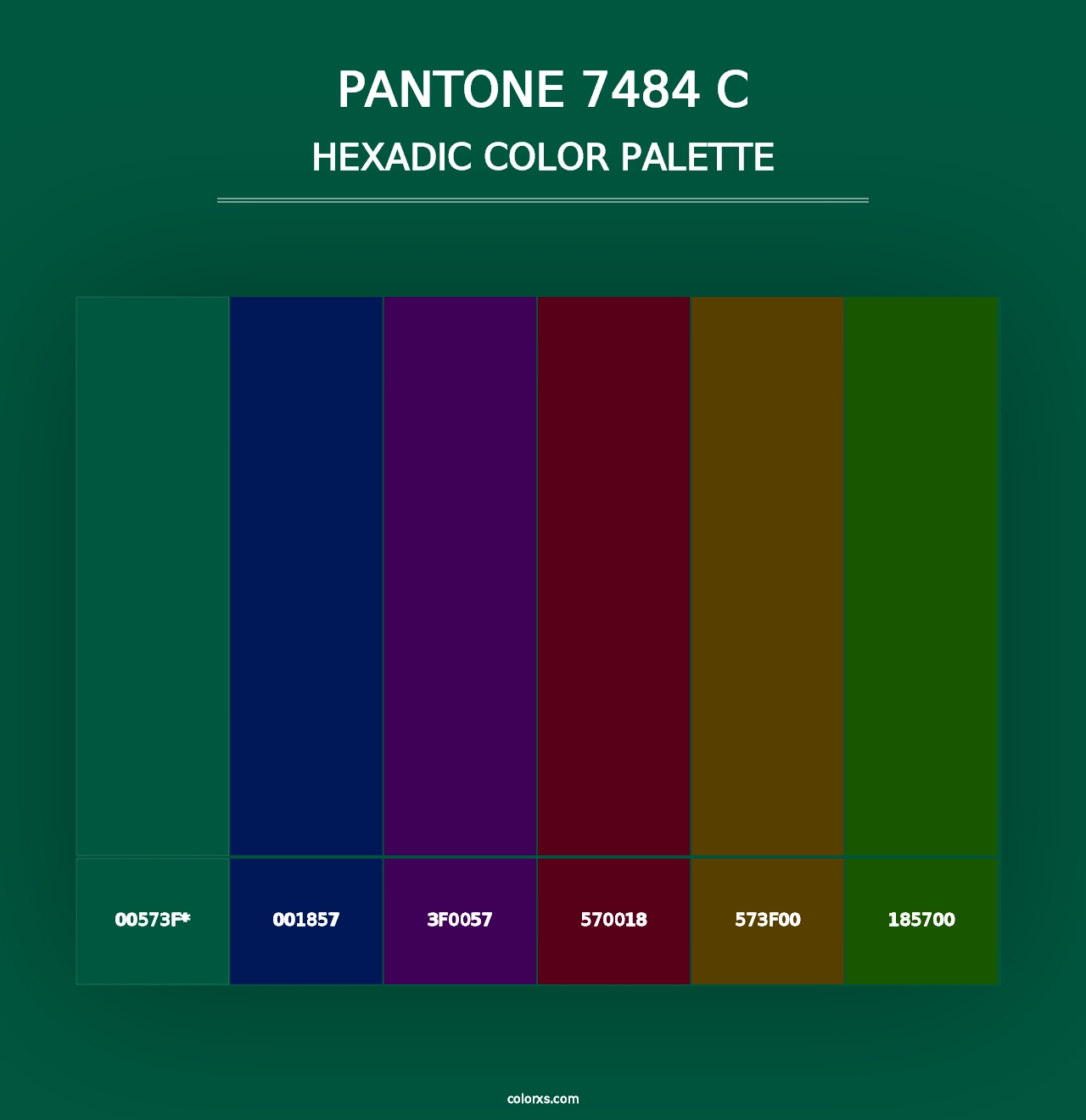 PANTONE 7484 C - Hexadic Color Palette