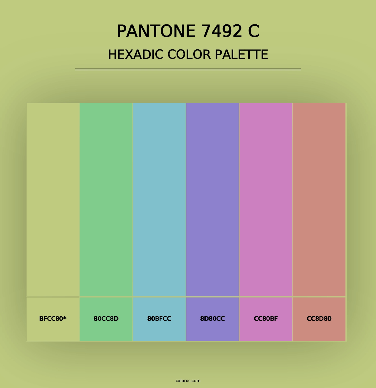 PANTONE 7492 C - Hexadic Color Palette