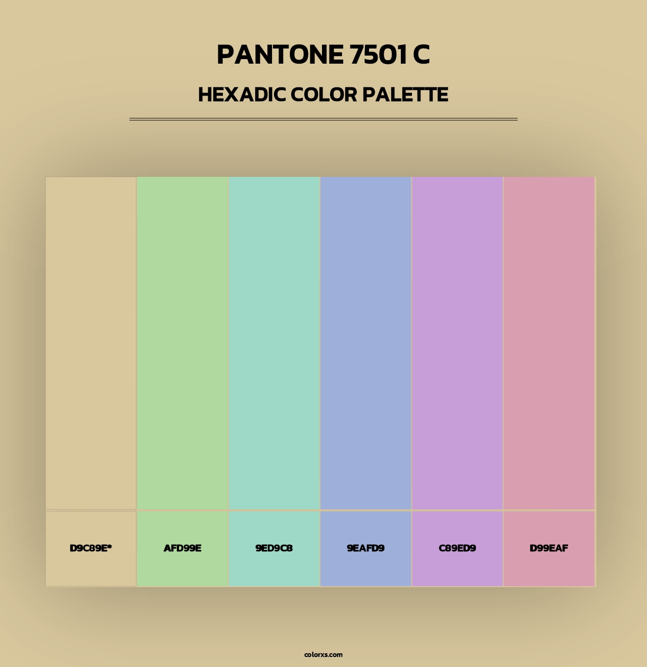 PANTONE 7501 C - Hexadic Color Palette