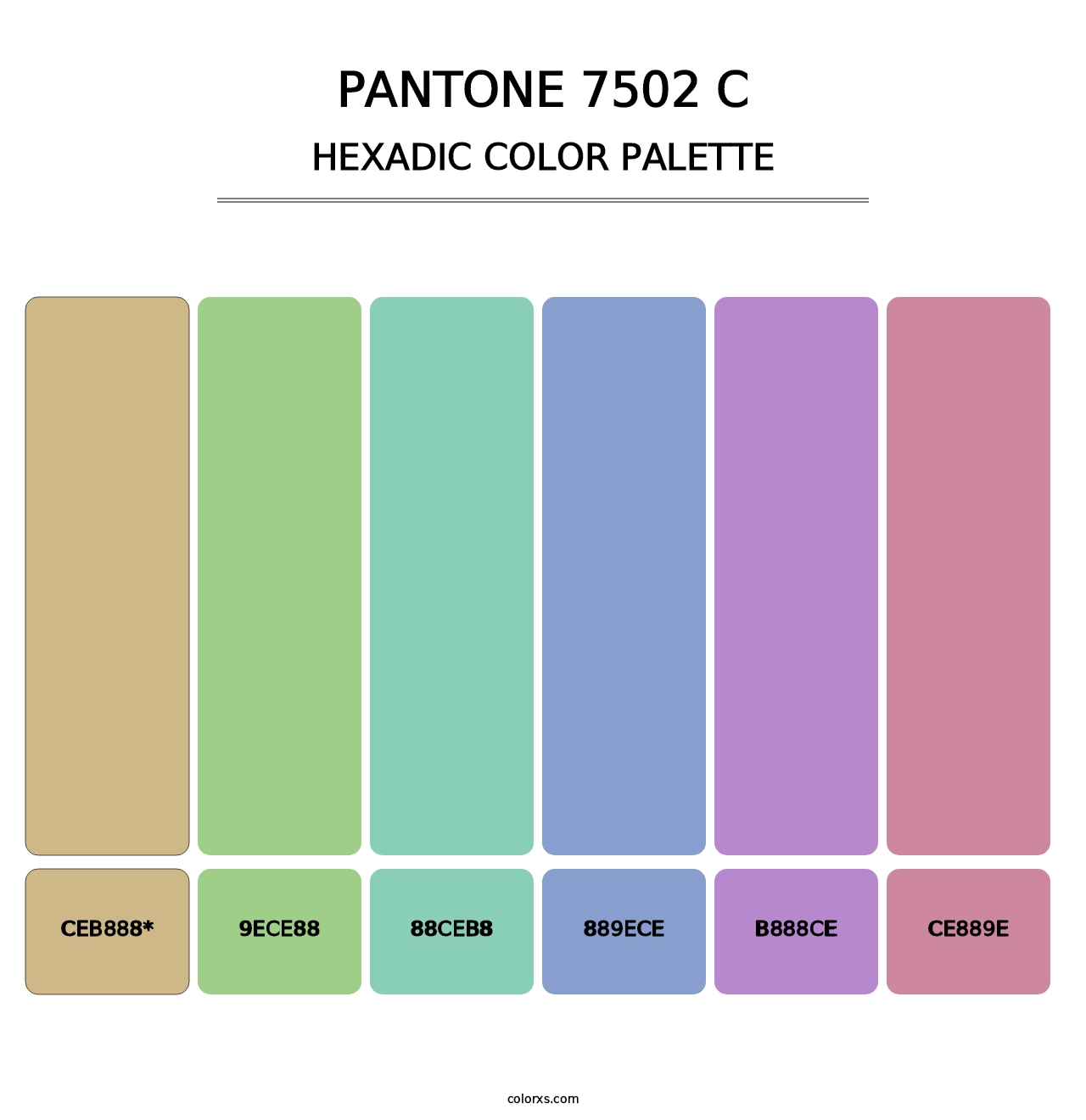 PANTONE 7502 C - Hexadic Color Palette