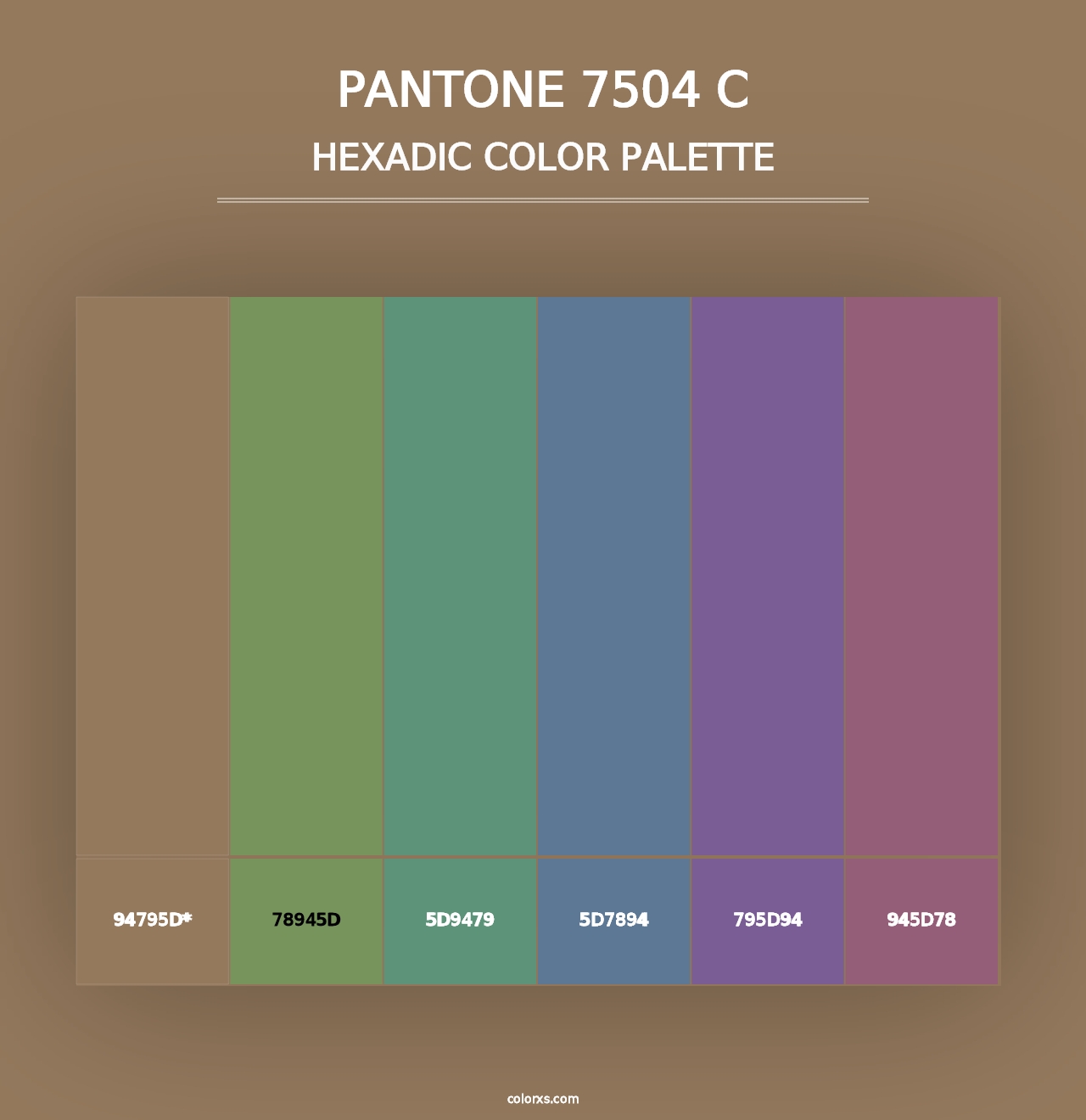 PANTONE 7504 C - Hexadic Color Palette