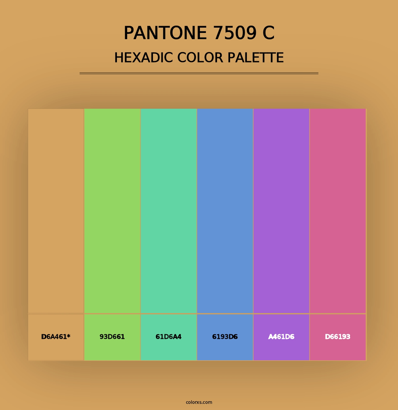 PANTONE 7509 C - Hexadic Color Palette