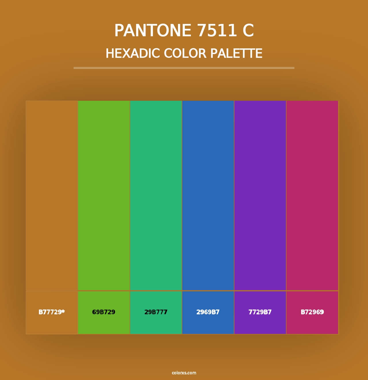 PANTONE 7511 C - Hexadic Color Palette