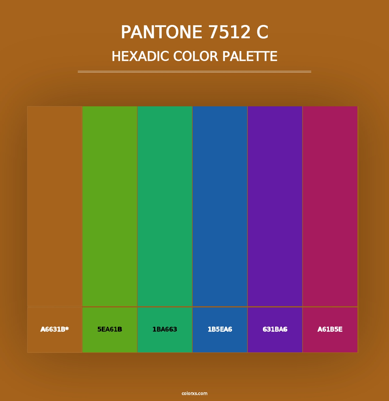 PANTONE 7512 C - Hexadic Color Palette