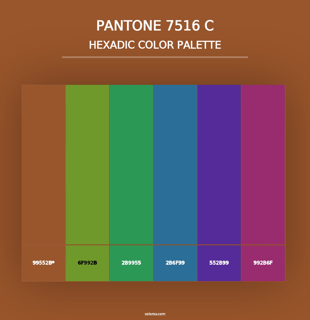 PANTONE 7516 C - Hexadic Color Palette