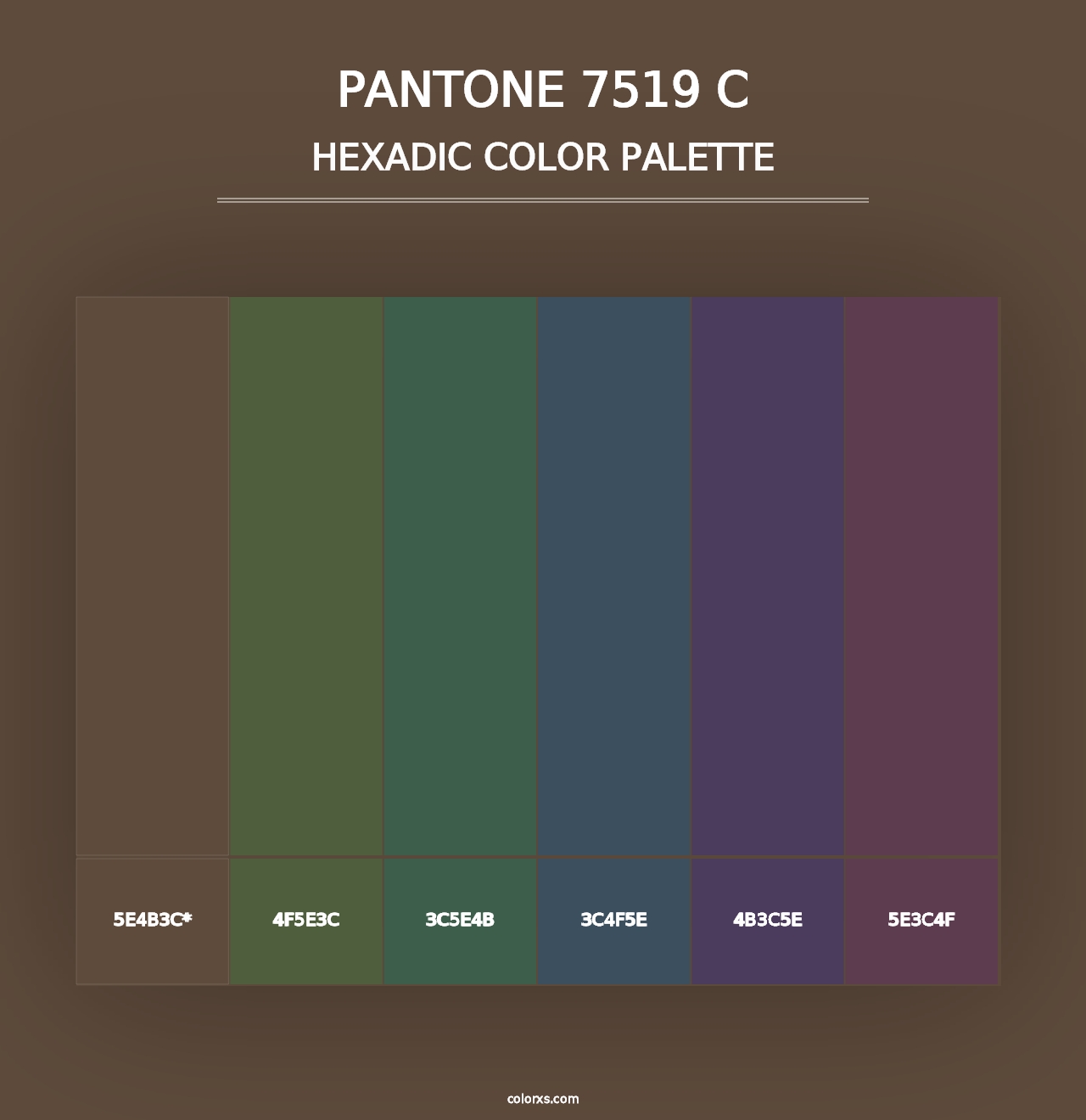 PANTONE 7519 C - Hexadic Color Palette