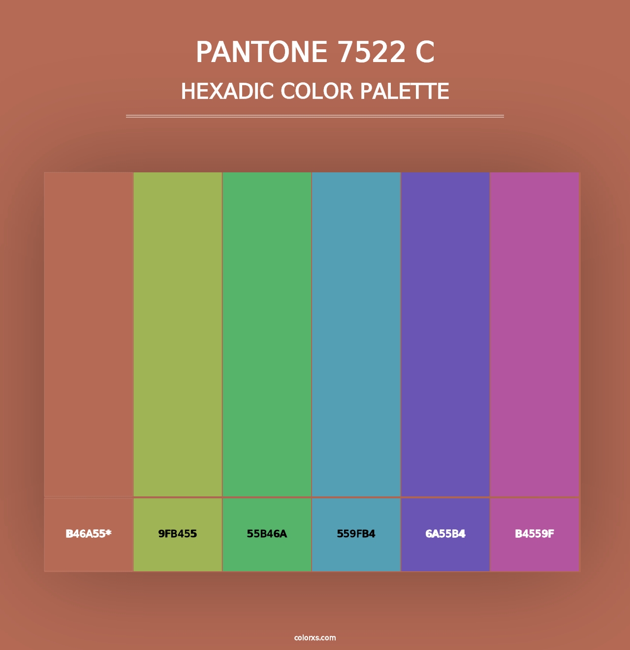 PANTONE 7522 C - Hexadic Color Palette