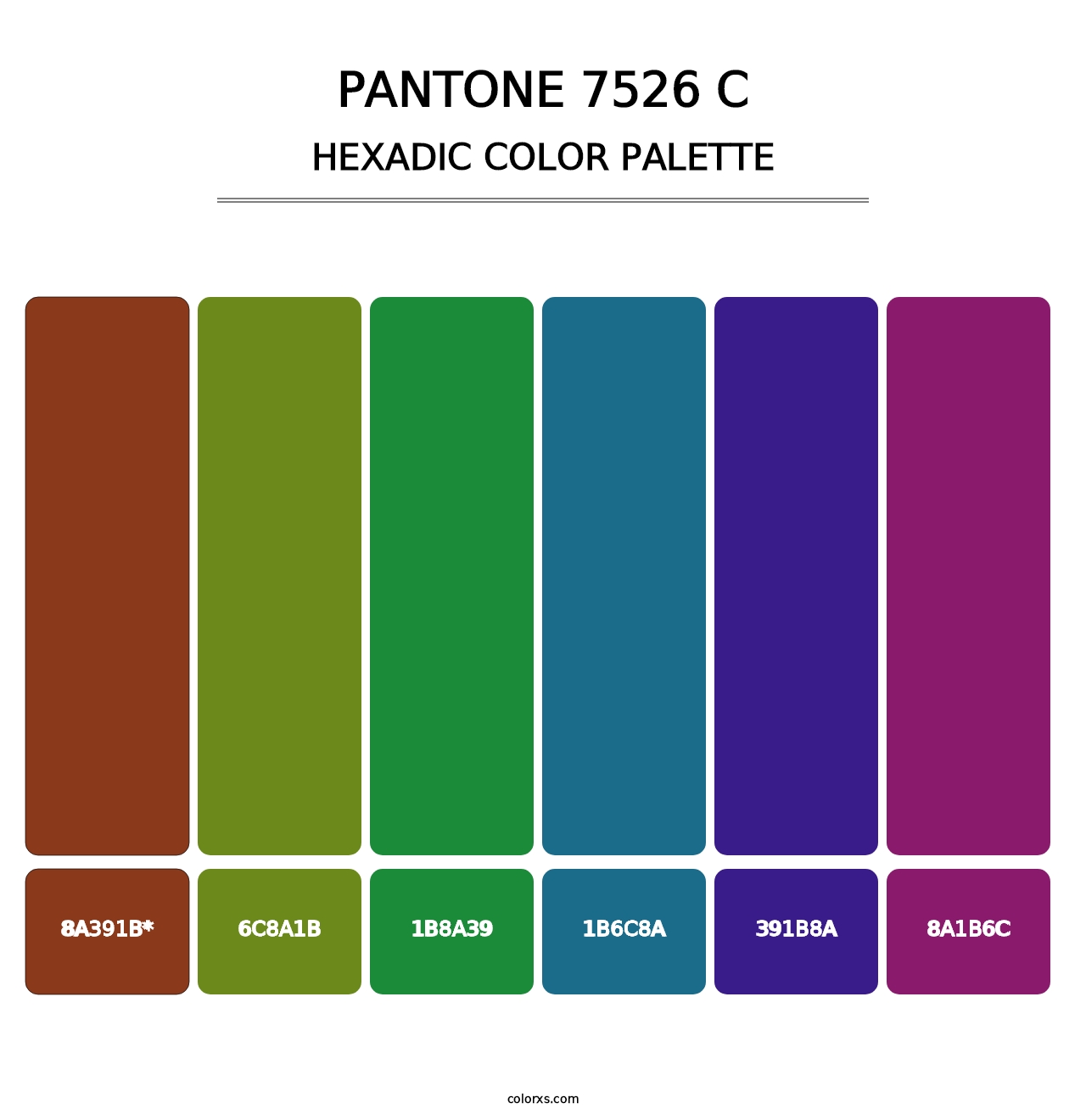 PANTONE 7526 C - Hexadic Color Palette