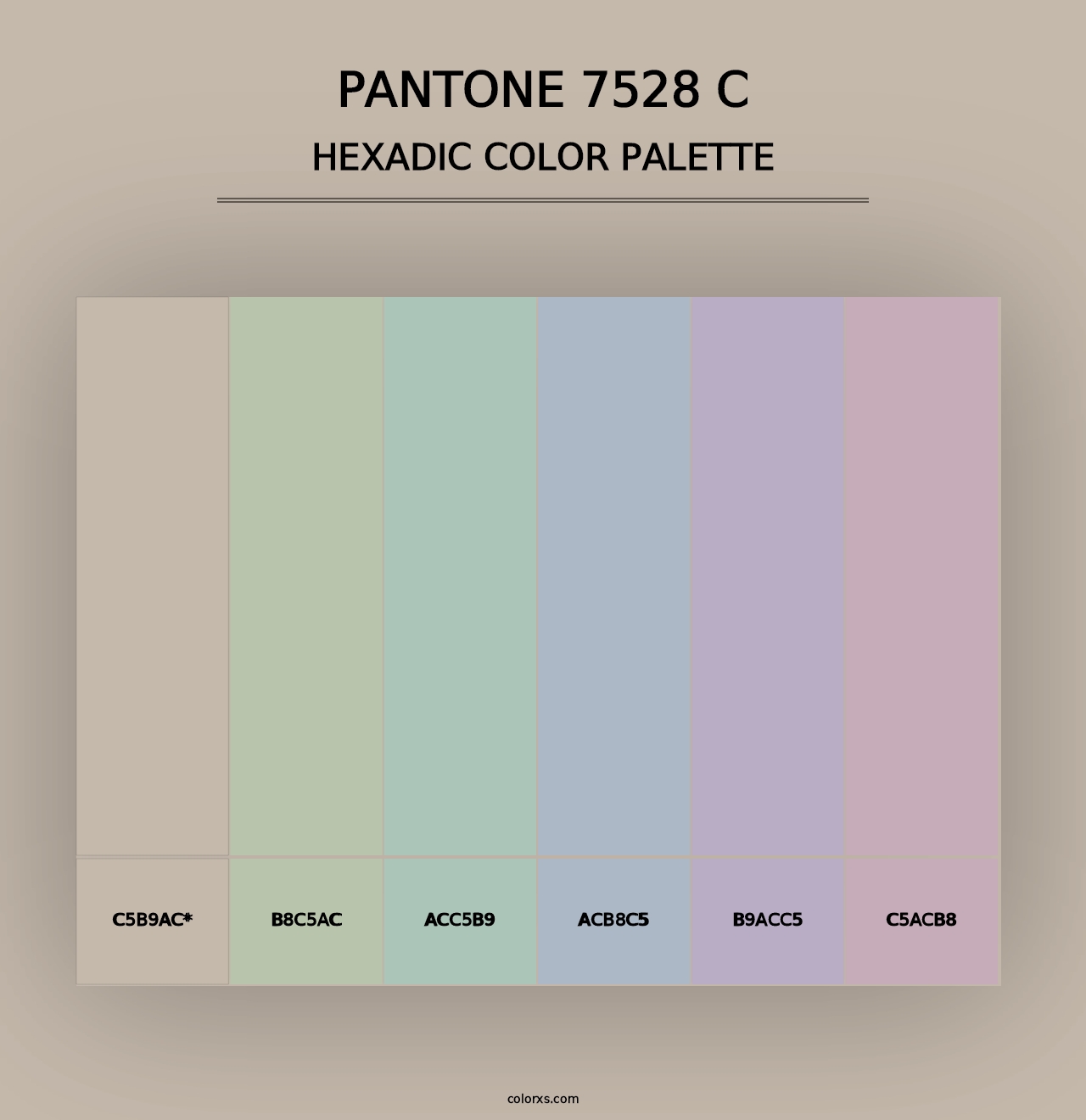 PANTONE 7528 C - Hexadic Color Palette