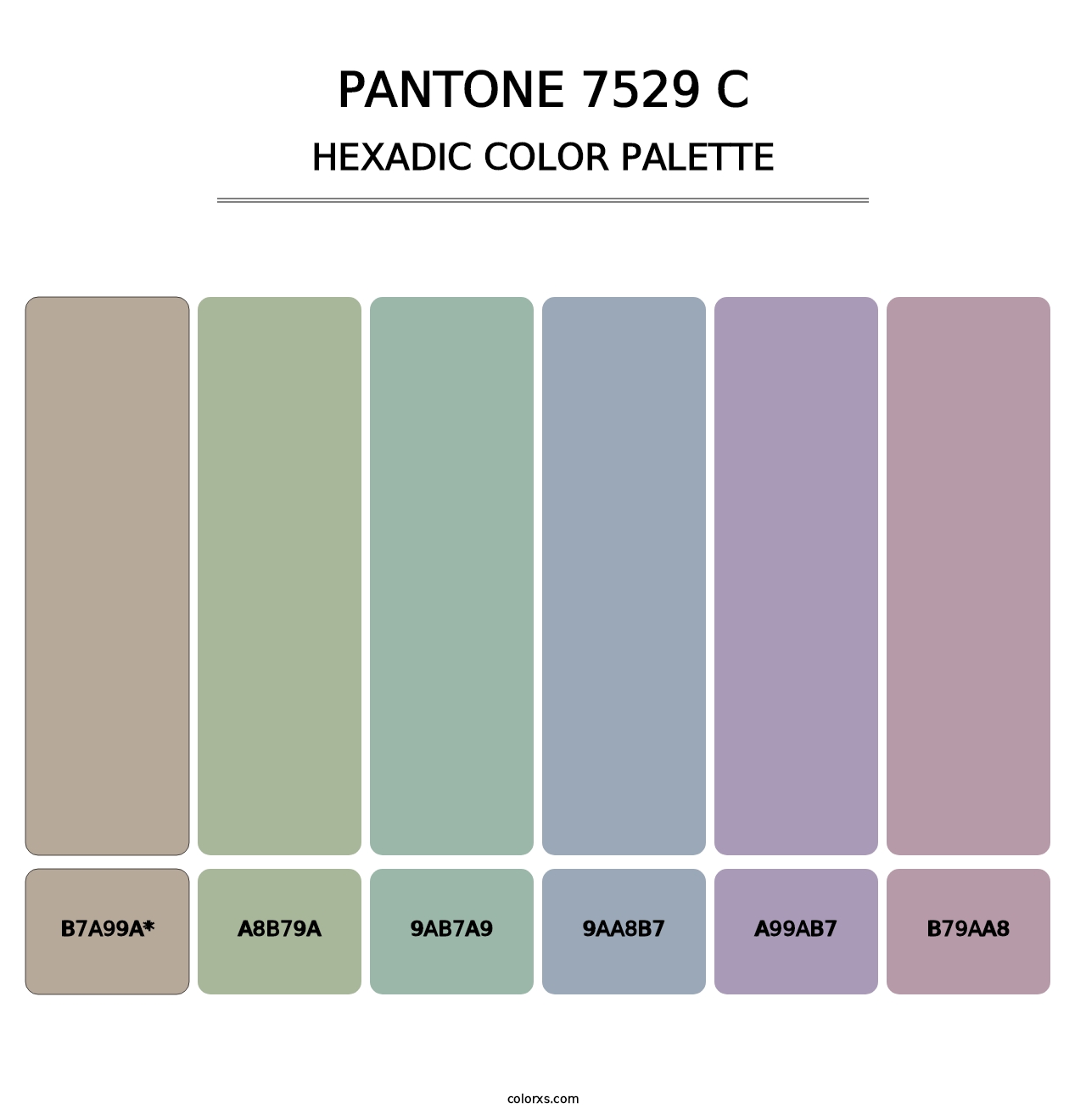 PANTONE 7529 C - Hexadic Color Palette