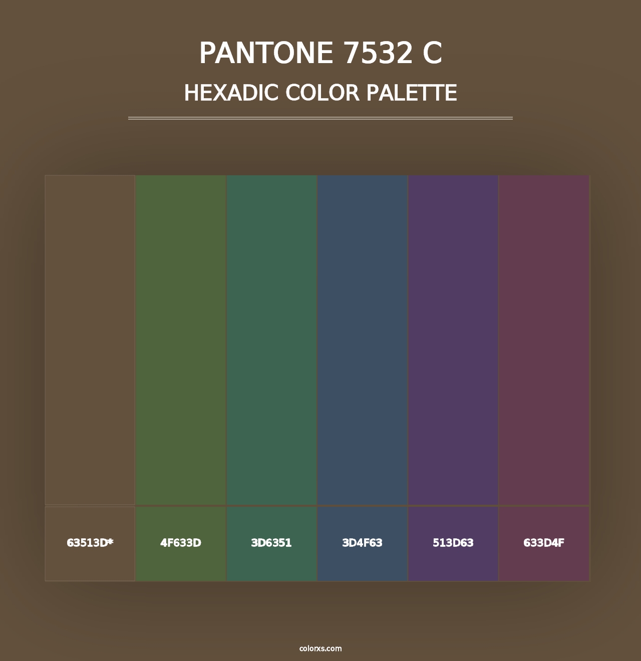 PANTONE 7532 C - Hexadic Color Palette