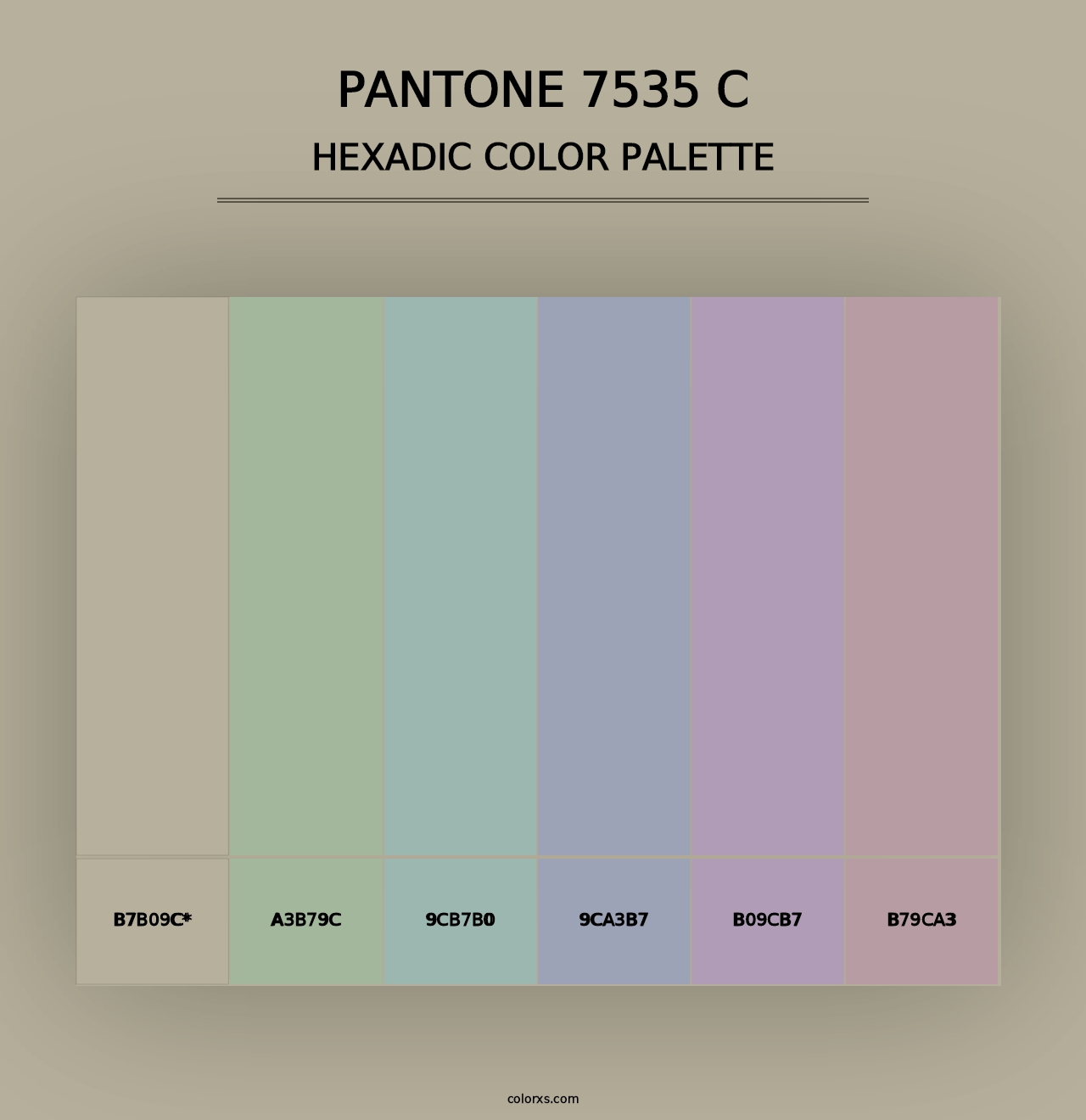 PANTONE 7535 C - Hexadic Color Palette