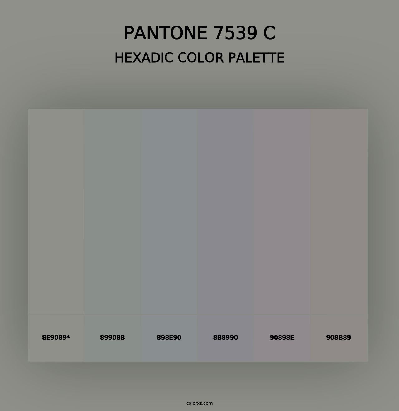 PANTONE 7539 C - Hexadic Color Palette