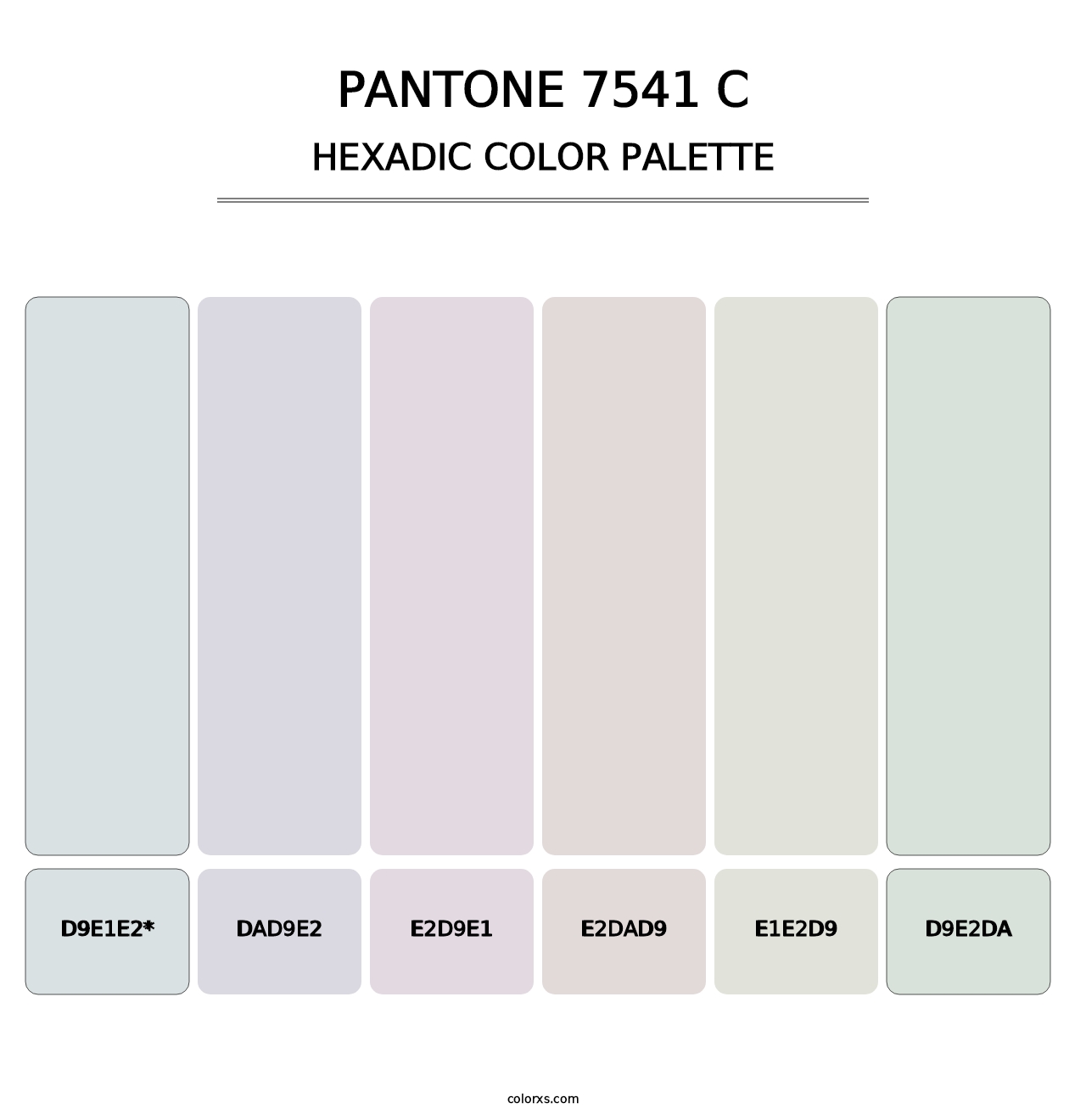 PANTONE 7541 C - Hexadic Color Palette