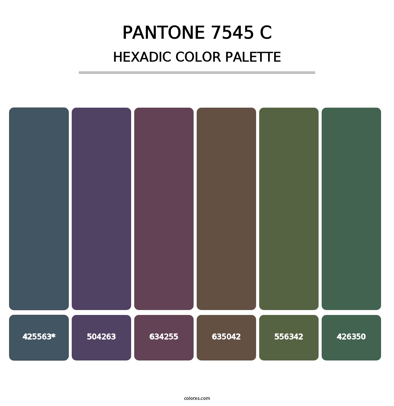 PANTONE 7545 C - Hexadic Color Palette