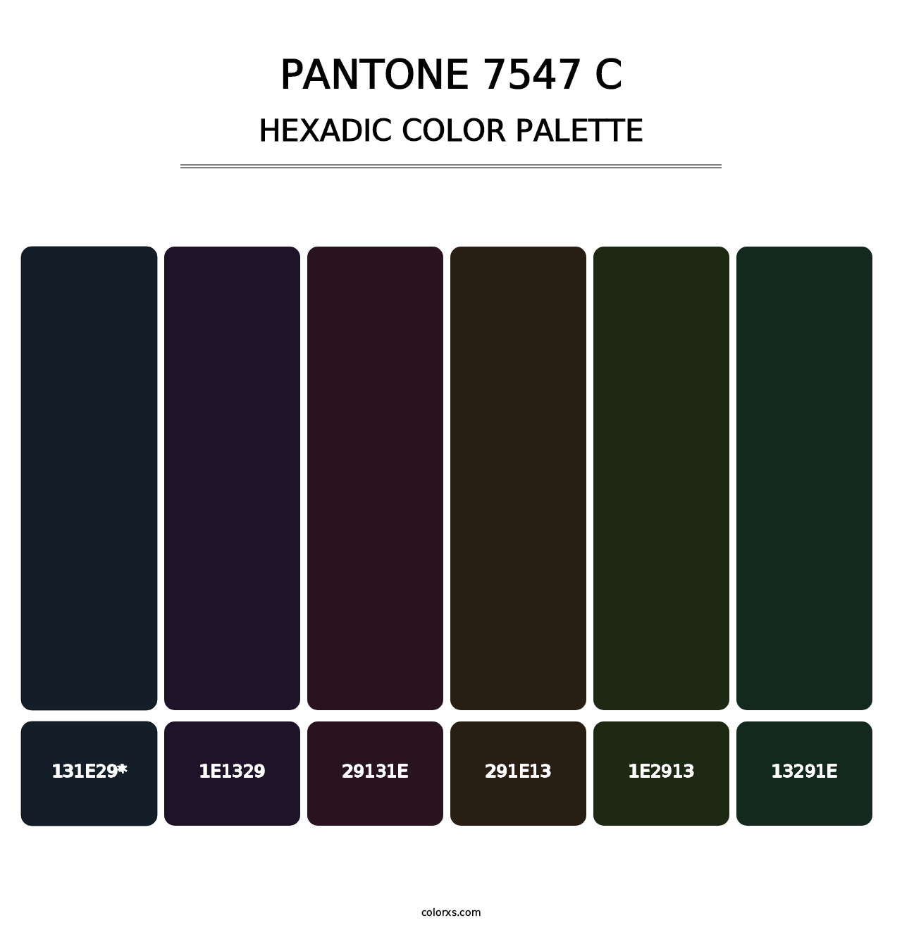 PANTONE 7547 C - Hexadic Color Palette