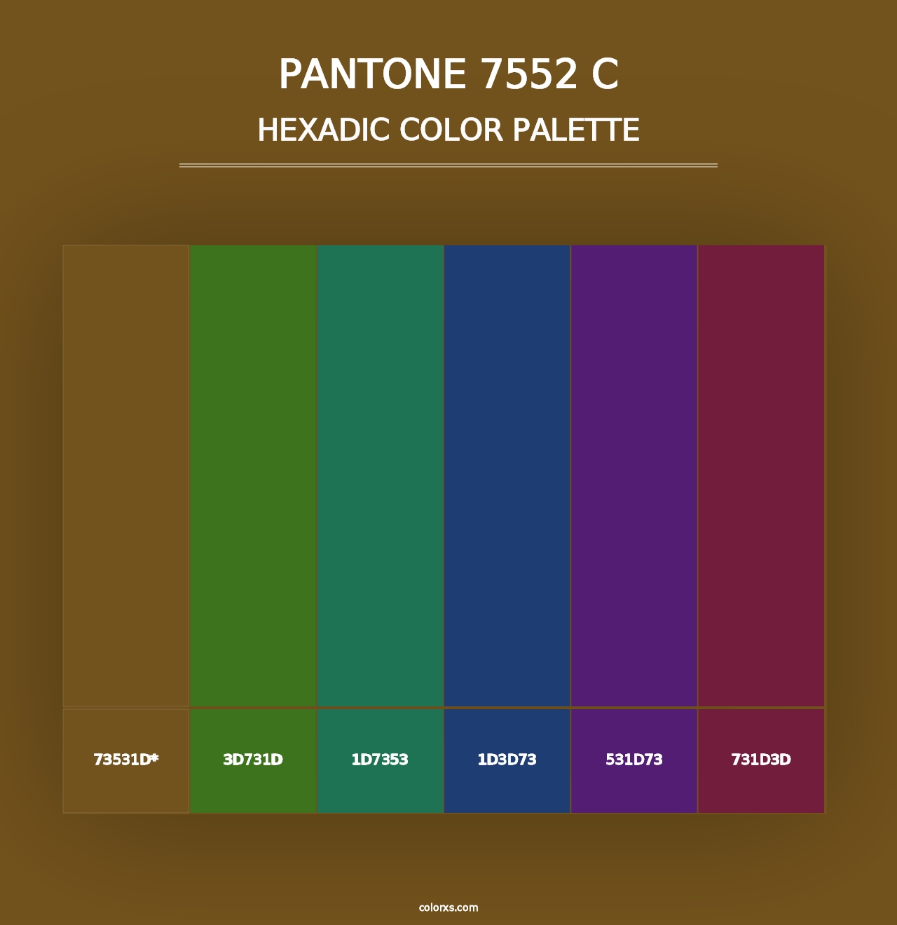 PANTONE 7552 C - Hexadic Color Palette