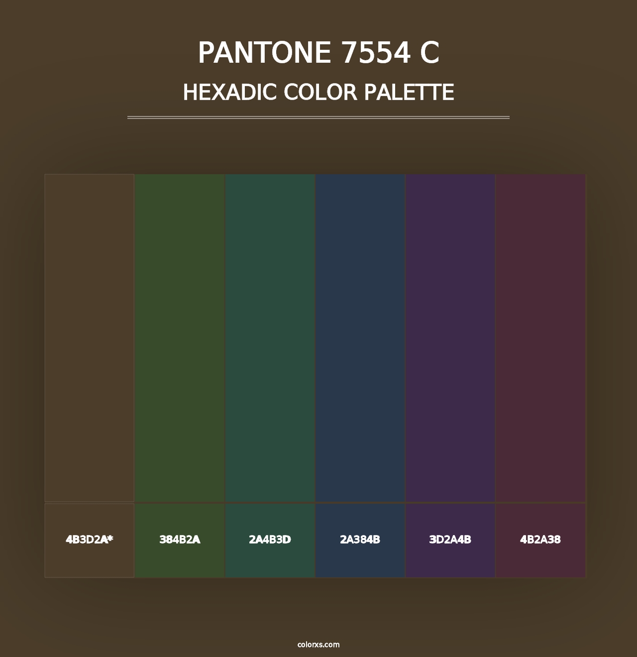 PANTONE 7554 C - Hexadic Color Palette