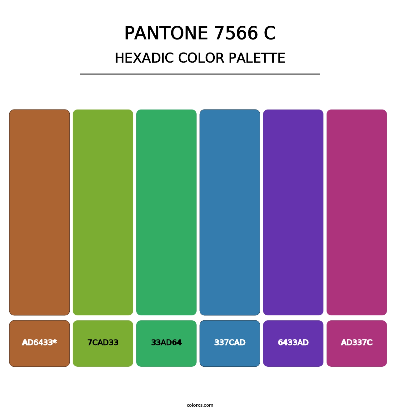 PANTONE 7566 C - Hexadic Color Palette