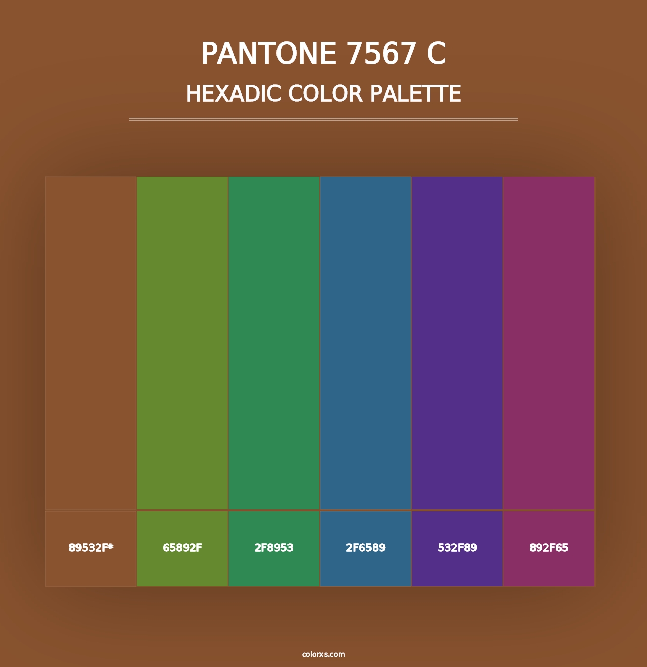 PANTONE 7567 C - Hexadic Color Palette