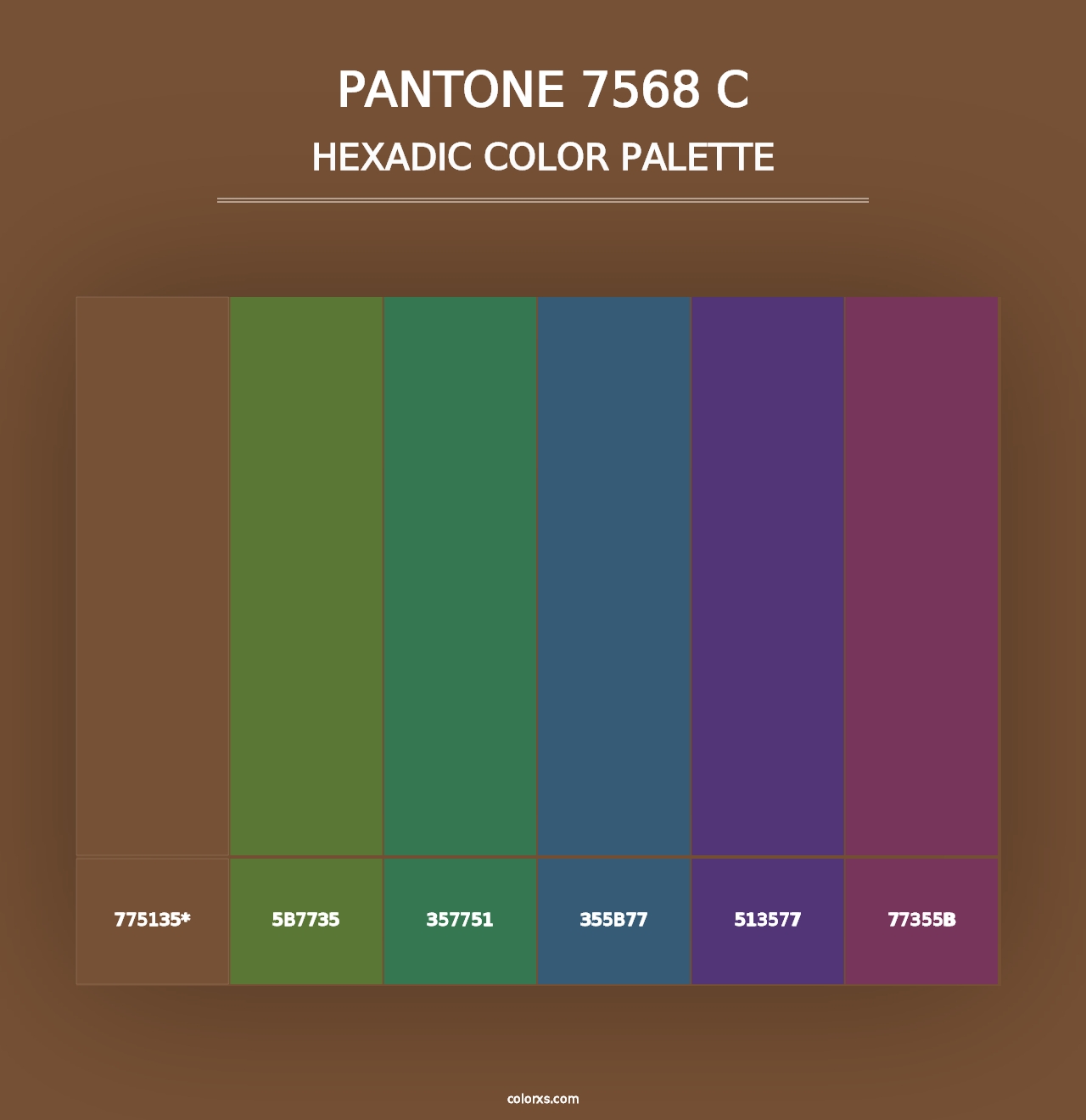 PANTONE 7568 C - Hexadic Color Palette