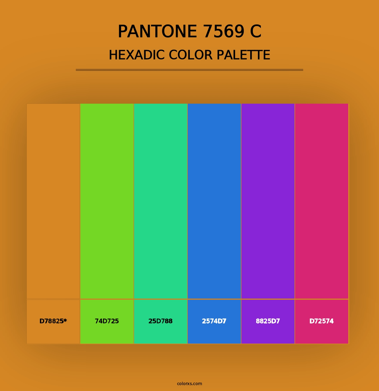 PANTONE 7569 C - Hexadic Color Palette